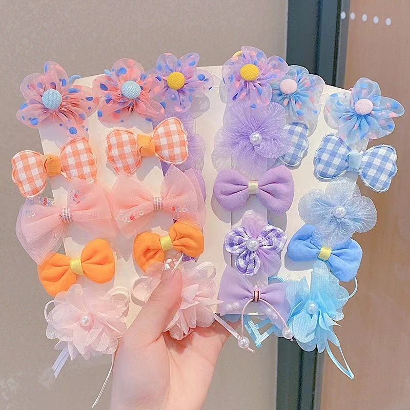 New Spring/Summer 2024 children's hair clips, sweet bow flower hair clips for girls, cute hair accessories and headwear for girls full figure