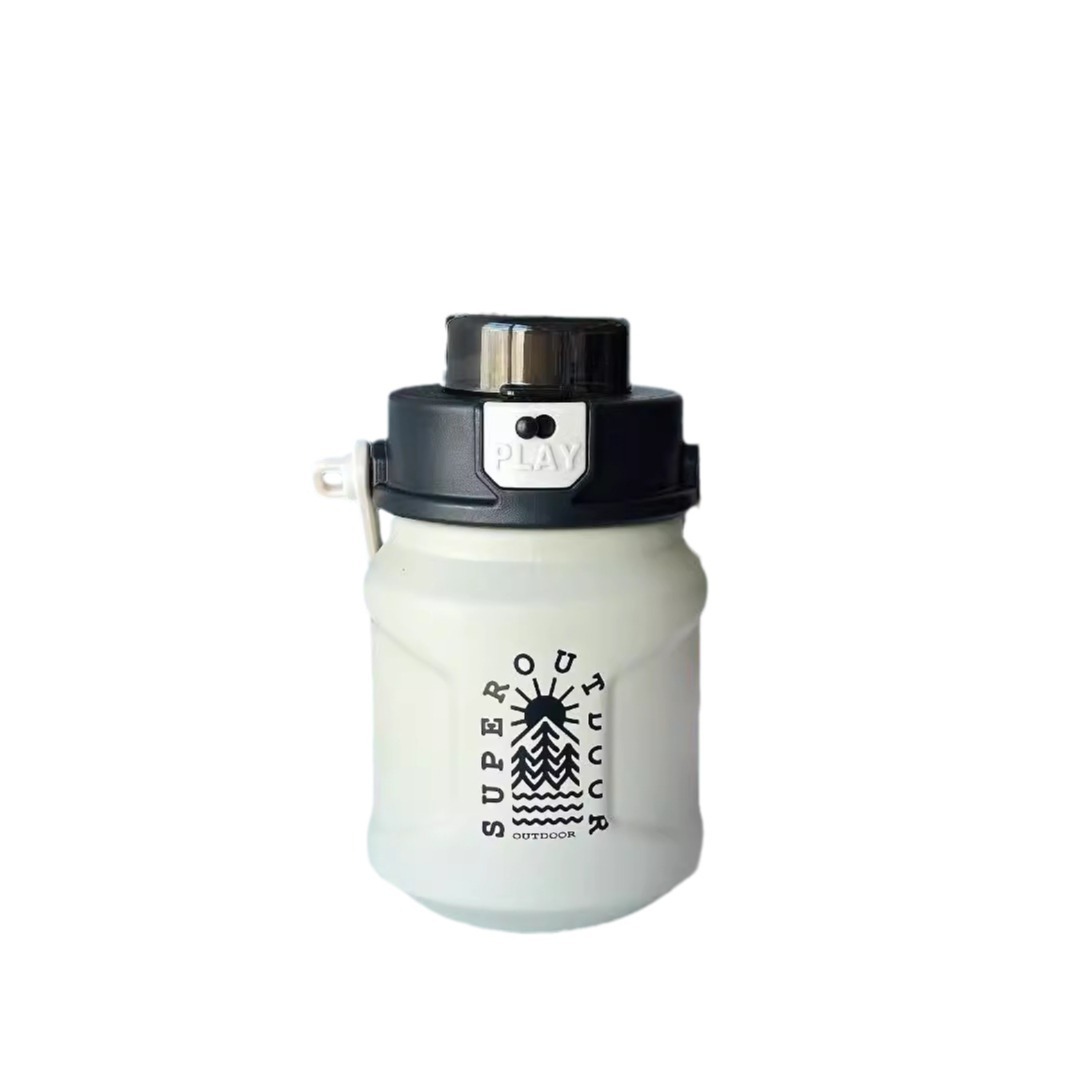 Large-capacity 316 stainless steel insulated cup, popular student, high appearance level, large-belted cup, men's and women's double drinking straw, ton ton pot Item Picture