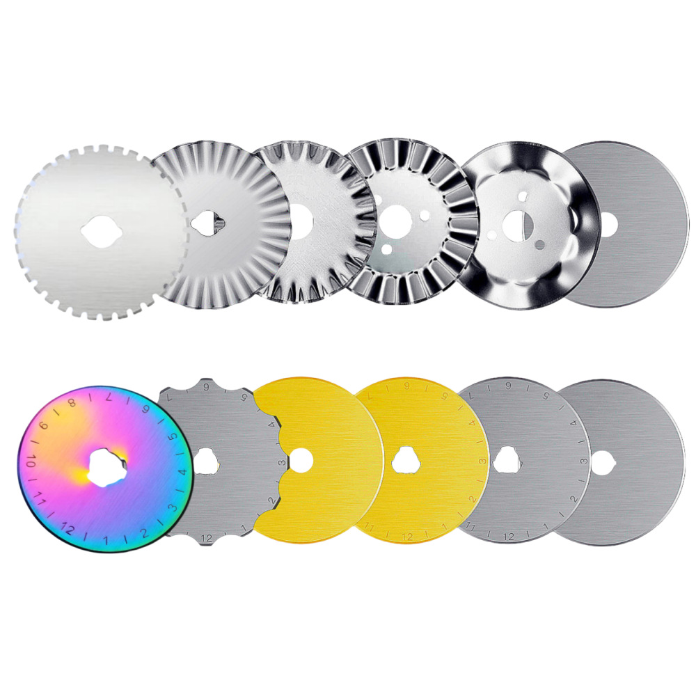 Factory wholesale 28mm, 45mm, 60mm cutting knives, roller knives, high-speed steel rotating wheel fabric knives, paper cutting and fabric cutting small round knives Item Picture