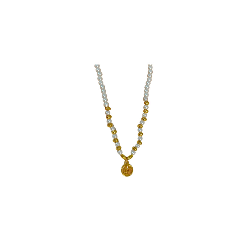 Shi Family Pearl necklace, a niche, light luxury design for women, exudes a sense of high-end fashion and elegance. Collarbone chain, neck chain, sweater chain, pearl chain Item Picture