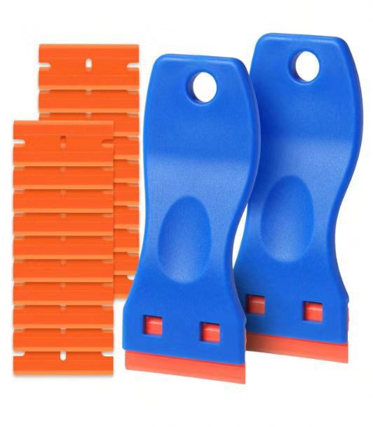 Plastic small scraper, glue removal scraper, car film application tool, stain removal small scraper, household stain removal and cleaning scraper undefined