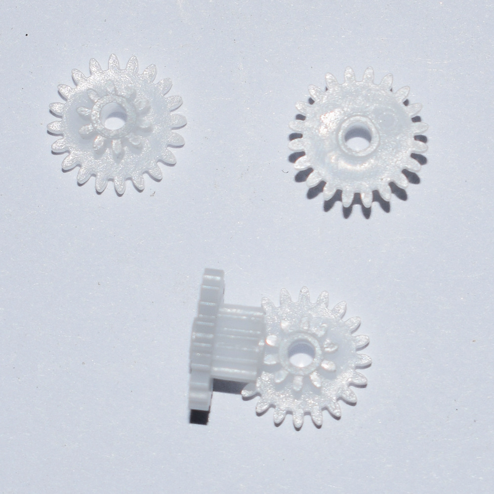 20+10 teeth plastic double-layer gear, 0.5 module, outer diameter 11mm, toy double-row double-row reduction gear 20102B Specification drawing