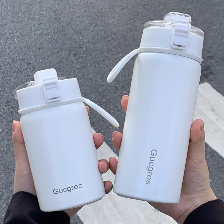 New Muji alternative insulated cup, high appearance level, simple 316 stainless steel water cup, business gift, tea-water separation cup full figure