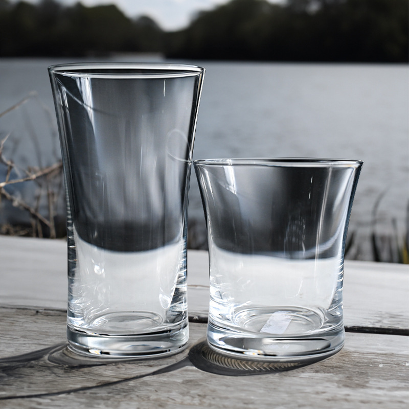 Elegant little waist glass cup, creative water cup, high appearance level beverage cup, dessert cup, juice cup, cinched waist cola cup full figure