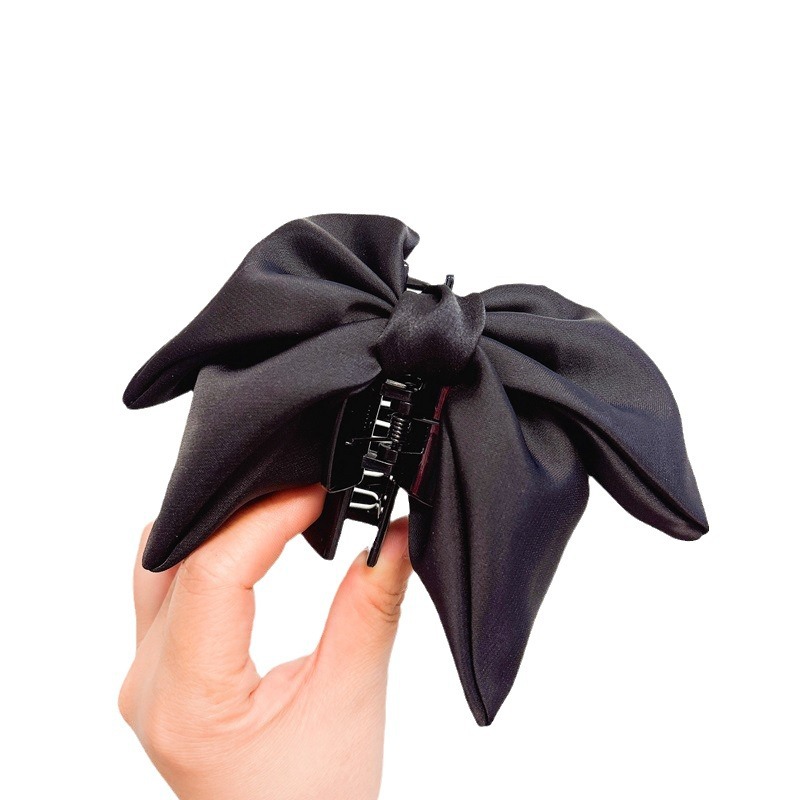 Black large bow clip, forest-themed princess on the run, hairpin at the back of the head, headpiece, shark clip, large hairpin Item Picture