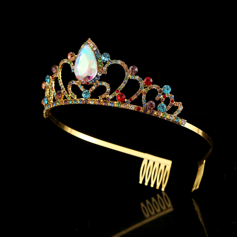 Crown headband, women's hair comb, royal crown headband, fairy Korean forest style, super fairy hair pressing, anti-slip, 18th birthday headwear details Picture