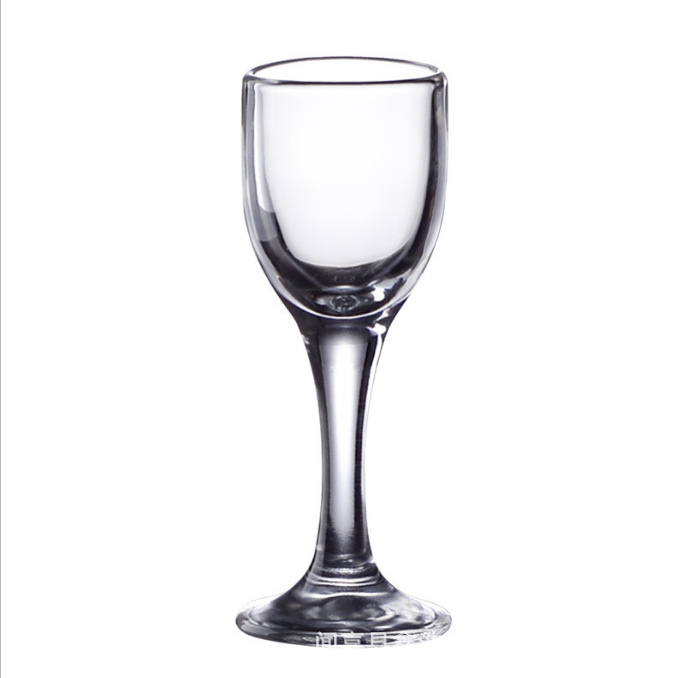 Glass liquor cups, spirits cups, small wine glasses, bullet cups, 10ml one-mouth cups, hotel and restaurant sets, factory logos available Item Picture