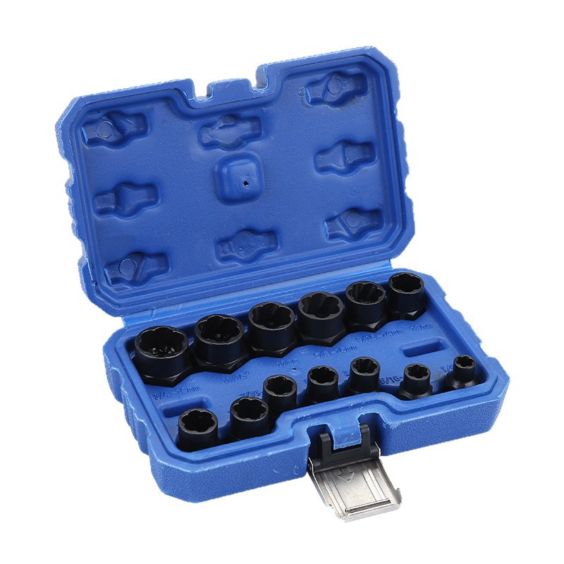 New high-hardness 13PC damaged nut and bolt remover, broken nut removal tool wholesale screws Item Picture