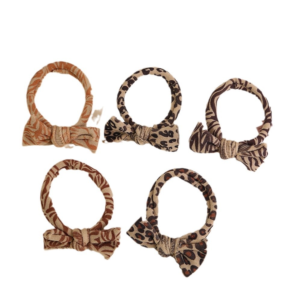 Female 2024 leopard print butterfly hair tie, rubber band hair band, high-end look, ponytail hair tie, no trace, no hair constricting Item Picture