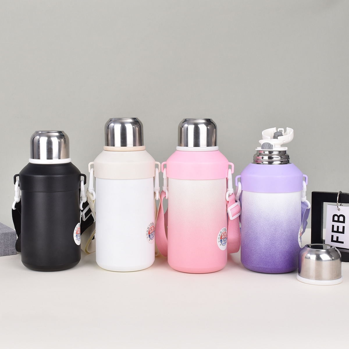 Wholesale of new 316 stainless steel insulated cups with high appearance standards, portable drawstring water cups, and outdoor large-capacity sports water bottles Specification drawing