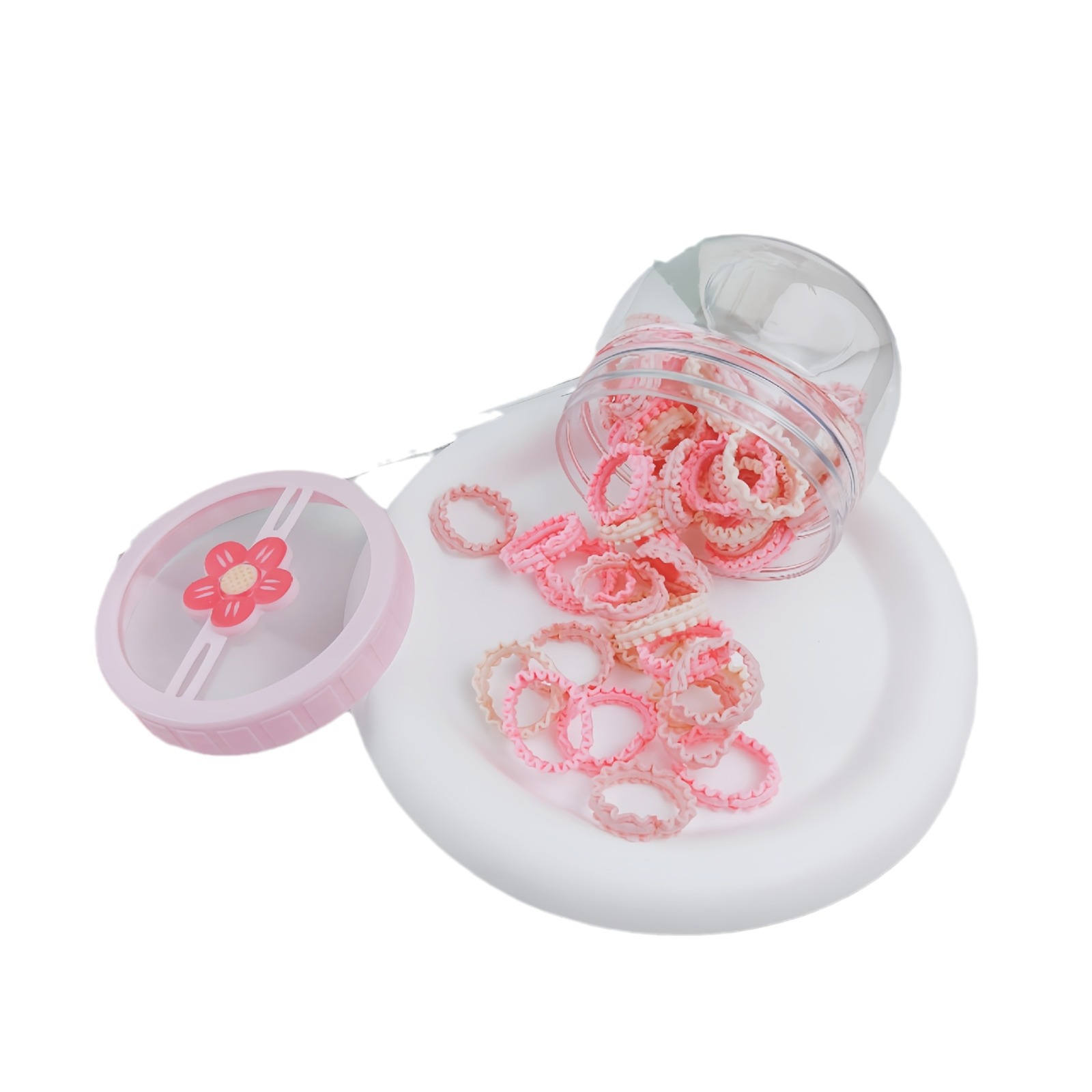 Sweet box-packed children's rubber bands are not harmful to hair, have good elasticity and can be used as hair ties. High-elasticity rubber bands for girls and hair bands for little girls Item Picture