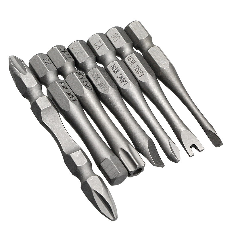Xiaoman Yao S2 steel, hardened, one-character hexagonal socket, plum blossom, Y-shaped triangular, 1/4 air screwdriver bit, electric screwdriver bit Item Picture