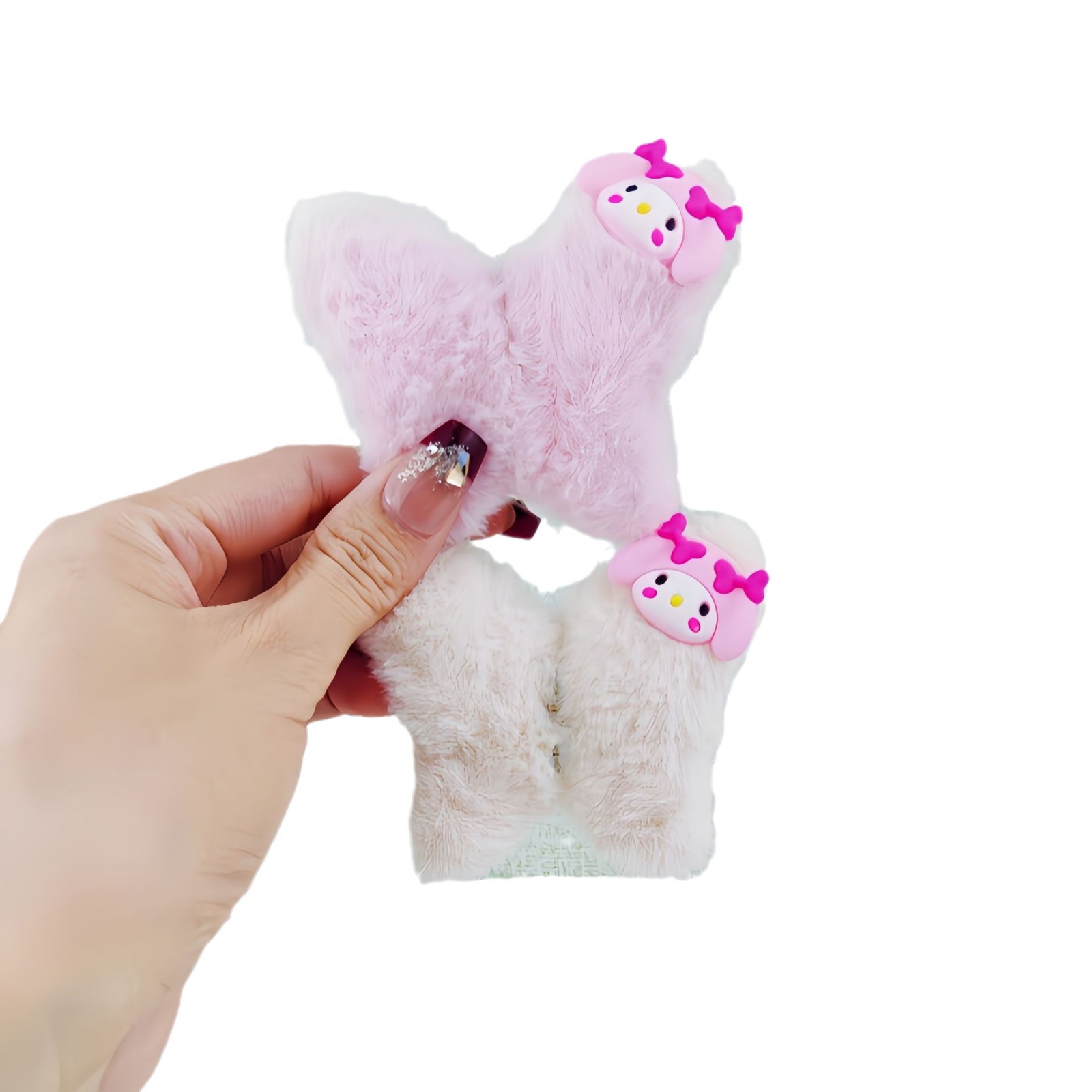 Autumn and winter children's plush gripper, cute Sanrio hair gripper for babies, little girl's back of the head updo gripper Item Picture