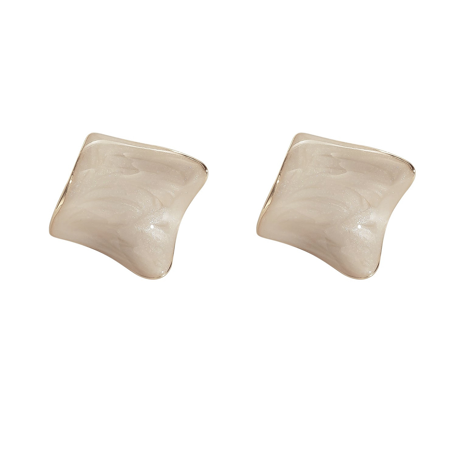 The same style of earrings as the Internet celebrity, large irregular geometric oil-dripping earrings from Europe and America, a new bestseller in 2025, fashionable stud earrings and earrings Item Picture