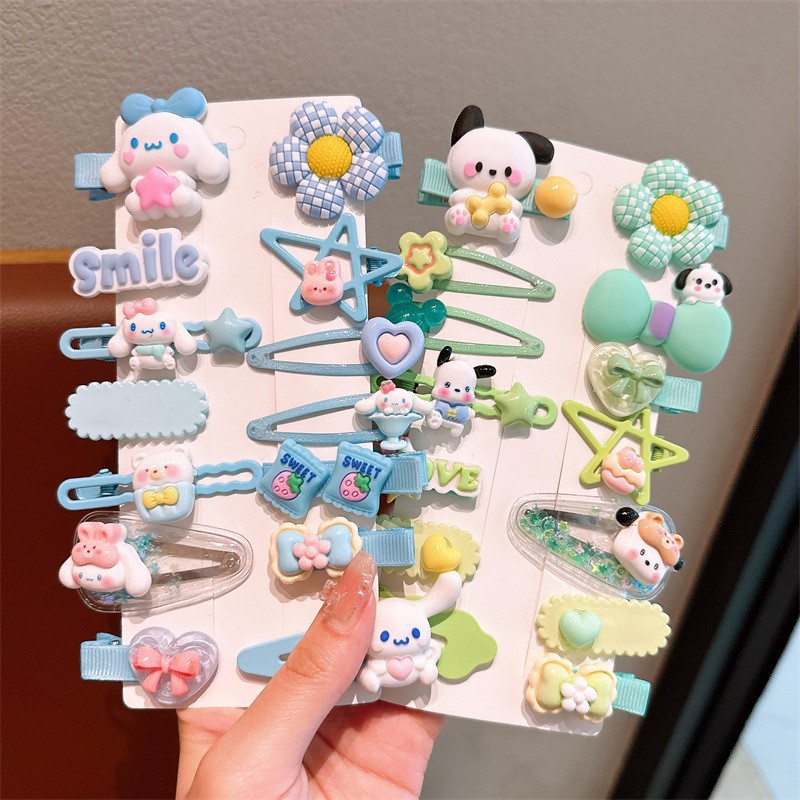 Cute Kulomi hair clips for children, baby fringe clips, little girl princess cartoon bb clips, fresh bangs clips Specification drawing