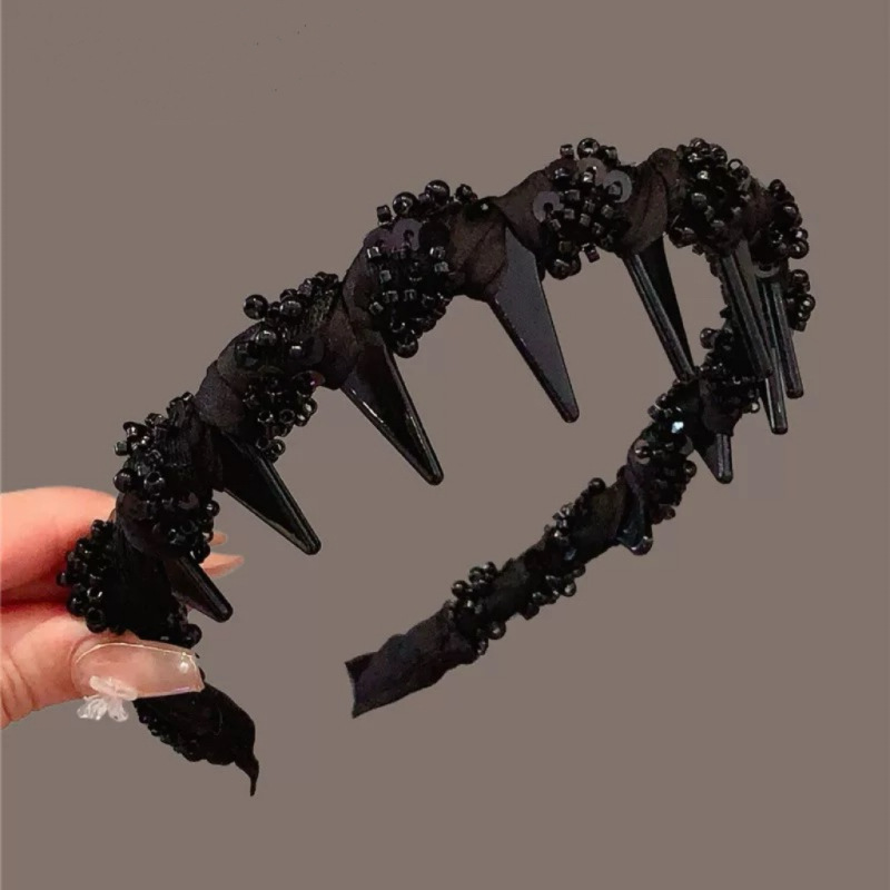 Paris Princess hairband for women, new height-increasing headband, pressure hair, face-washing hairpin, small chanel-style handcrafted beaded hair bundle full figure