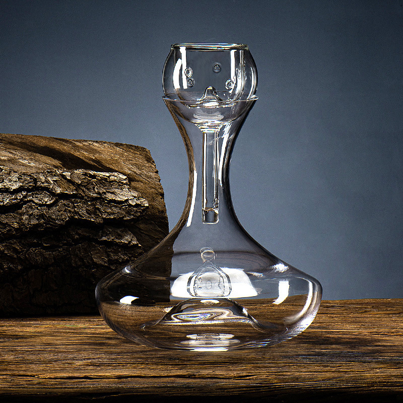 Quick decanter set for home use, luxurious and high-end glass wine, ice mountain decanter, wine divider Specification drawing
