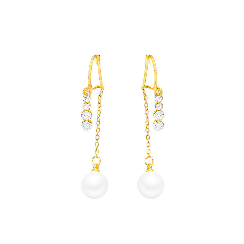 The Rose Story Silver Needle Earrings 2025 New Style bestseller, elegant tassel earrings, pearl earrings for women Item Picture