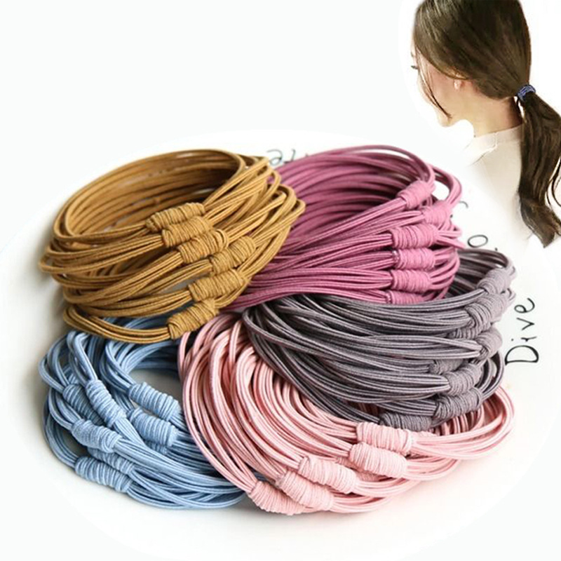 The popular rubber band hair tie, adult hair tie, girlish and unique hair band, Korean fresh and clean hair accessory, simple and forest girl style details Picture