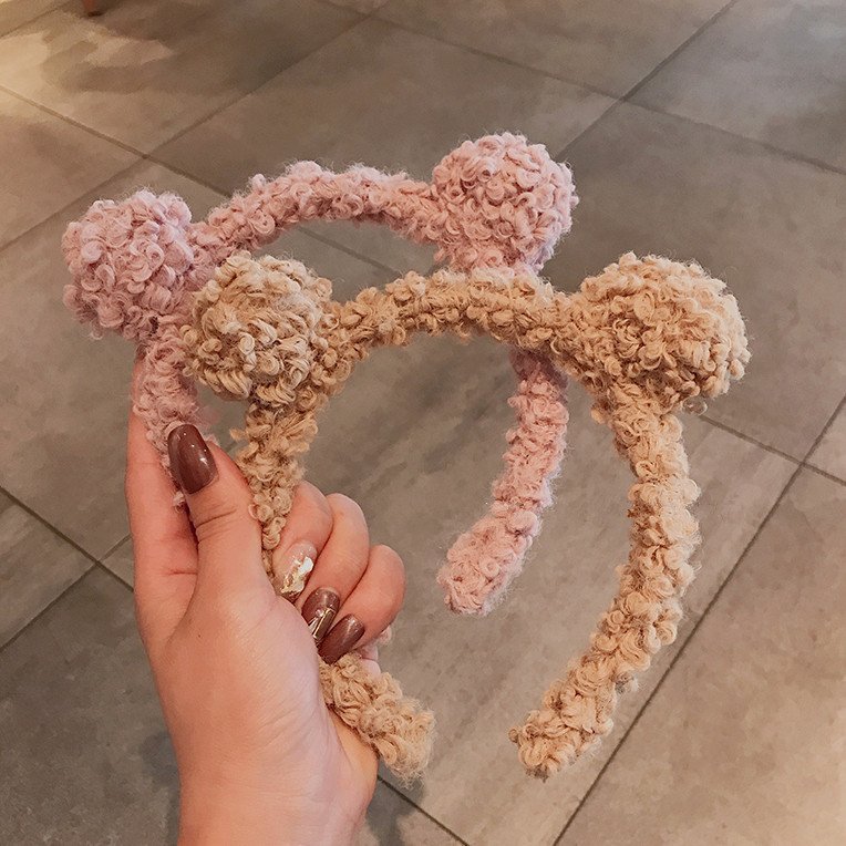 Korean lambskin ears, ball braids, little bear hair bands, plush face wash headbands, hair clips, hair tie accessories, cartoon full figure