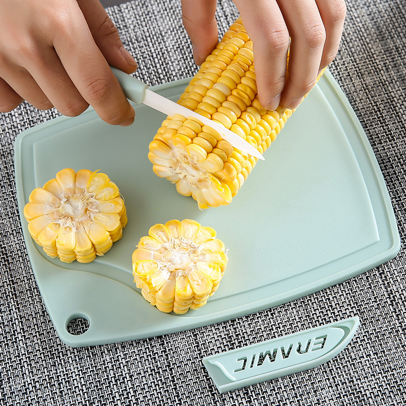 Three-piece ceramic fruit knife set, household multi-functional fruit knife, creative baby food knife, peeler knife Specification drawing