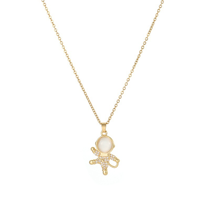 A light luxury cat's eye stone full diamond titanium steel high-end necklace, a unique and versatile collarbone chain for women, a fashionable and individual autumn accessory Item Picture