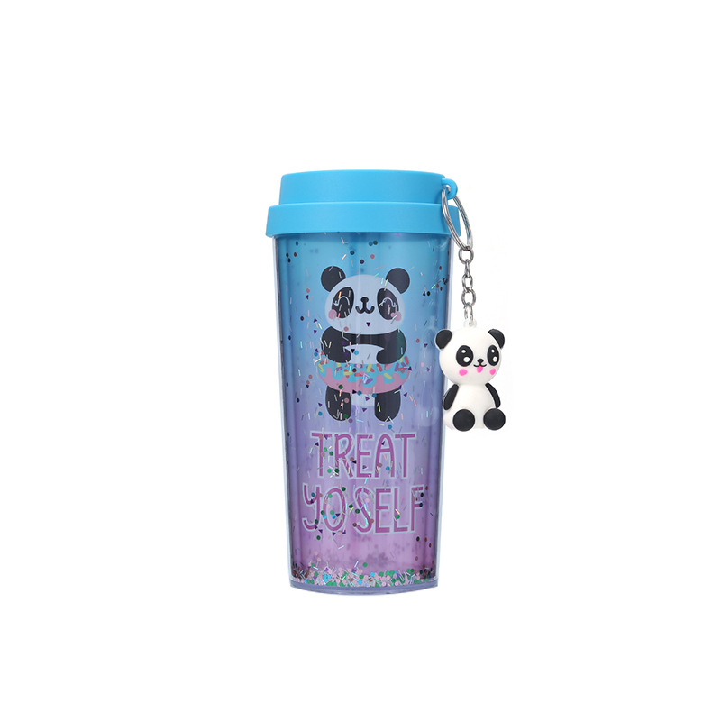 Cross-border Amazon best-selling cartoon pattern children's water cup 16oz coffee cup, cute pendant and fancy cup Item Picture