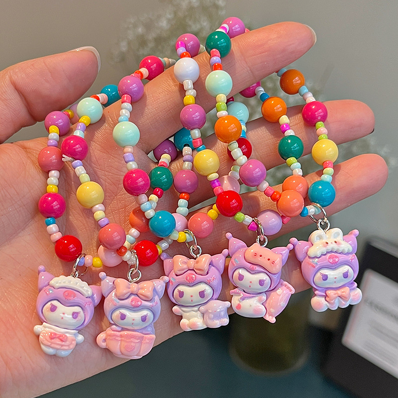 Cute children's bracelets, girls' beaded jewelry, girls' birthday gifts, Sanrio pendants, princess baby bracelets Specification drawing