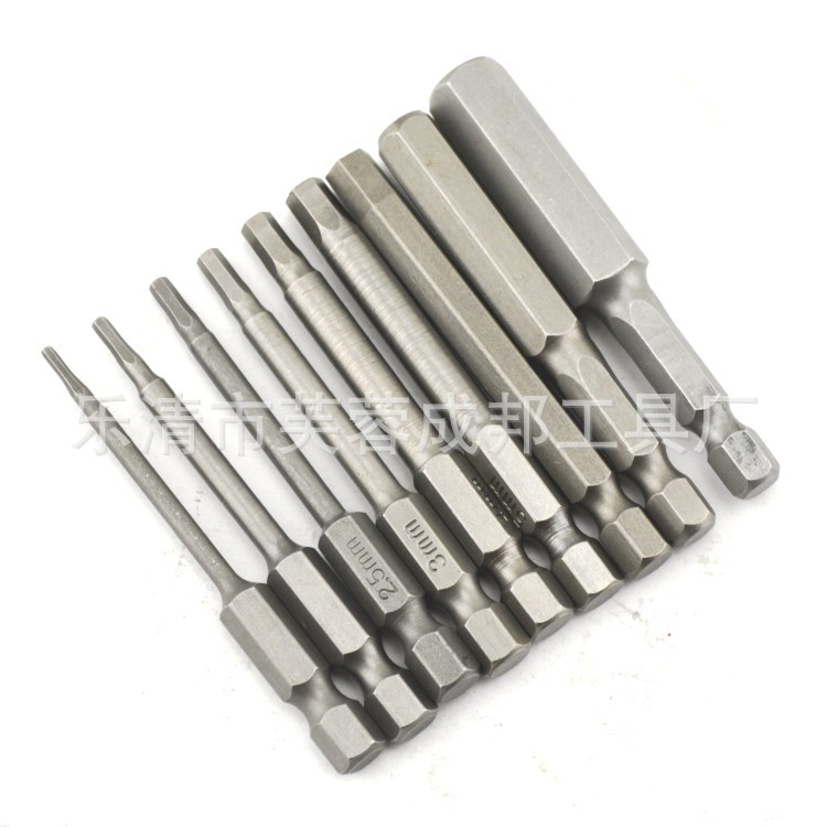 Hexagon socket head, strong magnetic extended air screwdriver, electric screwdriver, hexagon handle Specification drawing