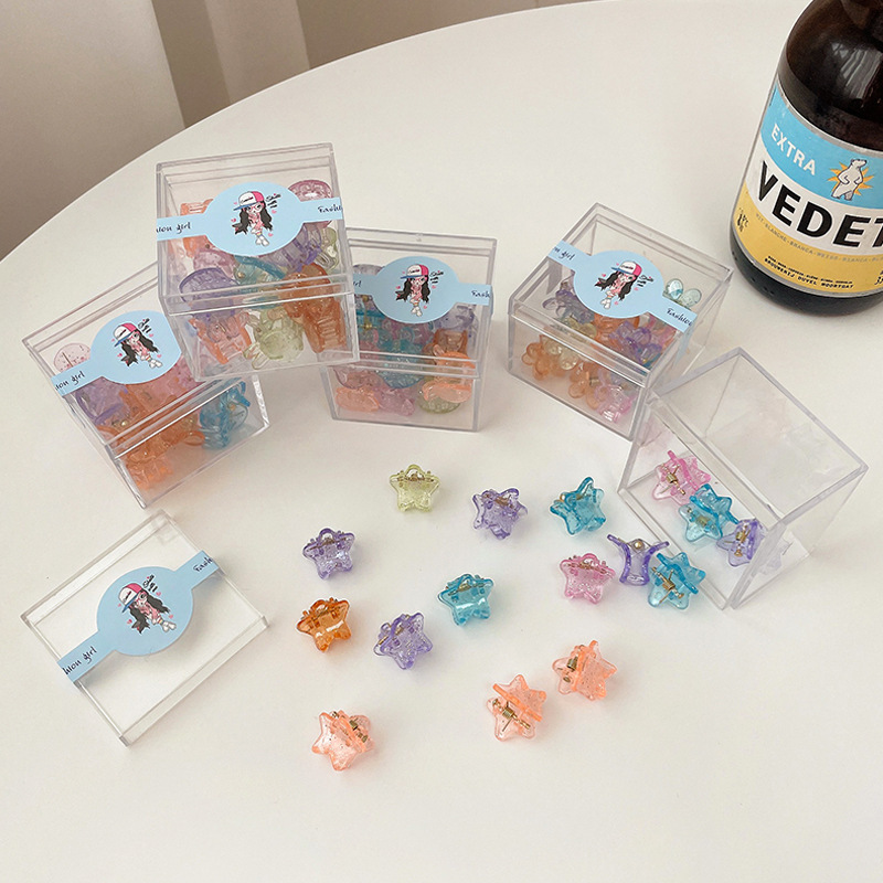 16-piece set ~ Bright and colorful mini grab hair clips, versatile braid bangs, top clips and headwear for babies going out details Picture
