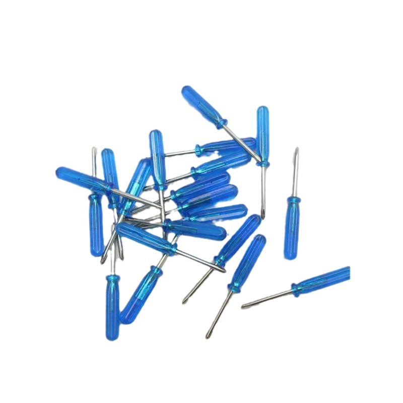 Mini screwdriver, small screwdriver, cross-shaped, micro blue crystal screwdriver, transparent handle, small screwdriver toy Item Picture