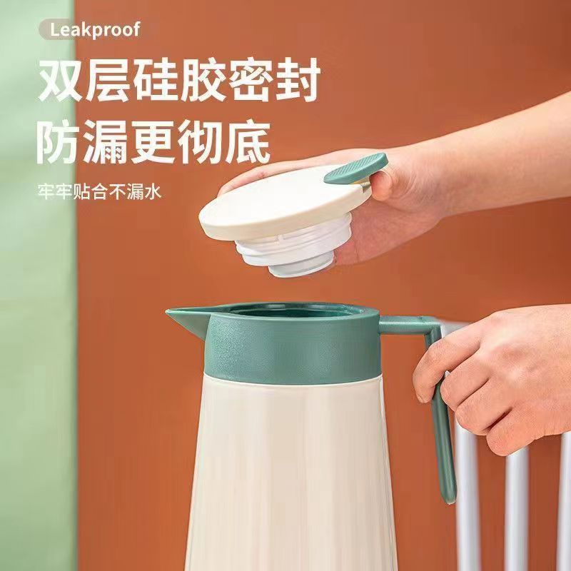 Wholesale of large-capacity household hot water kettles with handles, office coffee kettles, dormitory and student thermos flasks details Picture