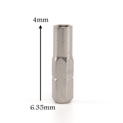 Screwdriver Adapter with magnet, manual electric screwdriver, hexagon 1/4" 6.35mm to 4mm undefined
