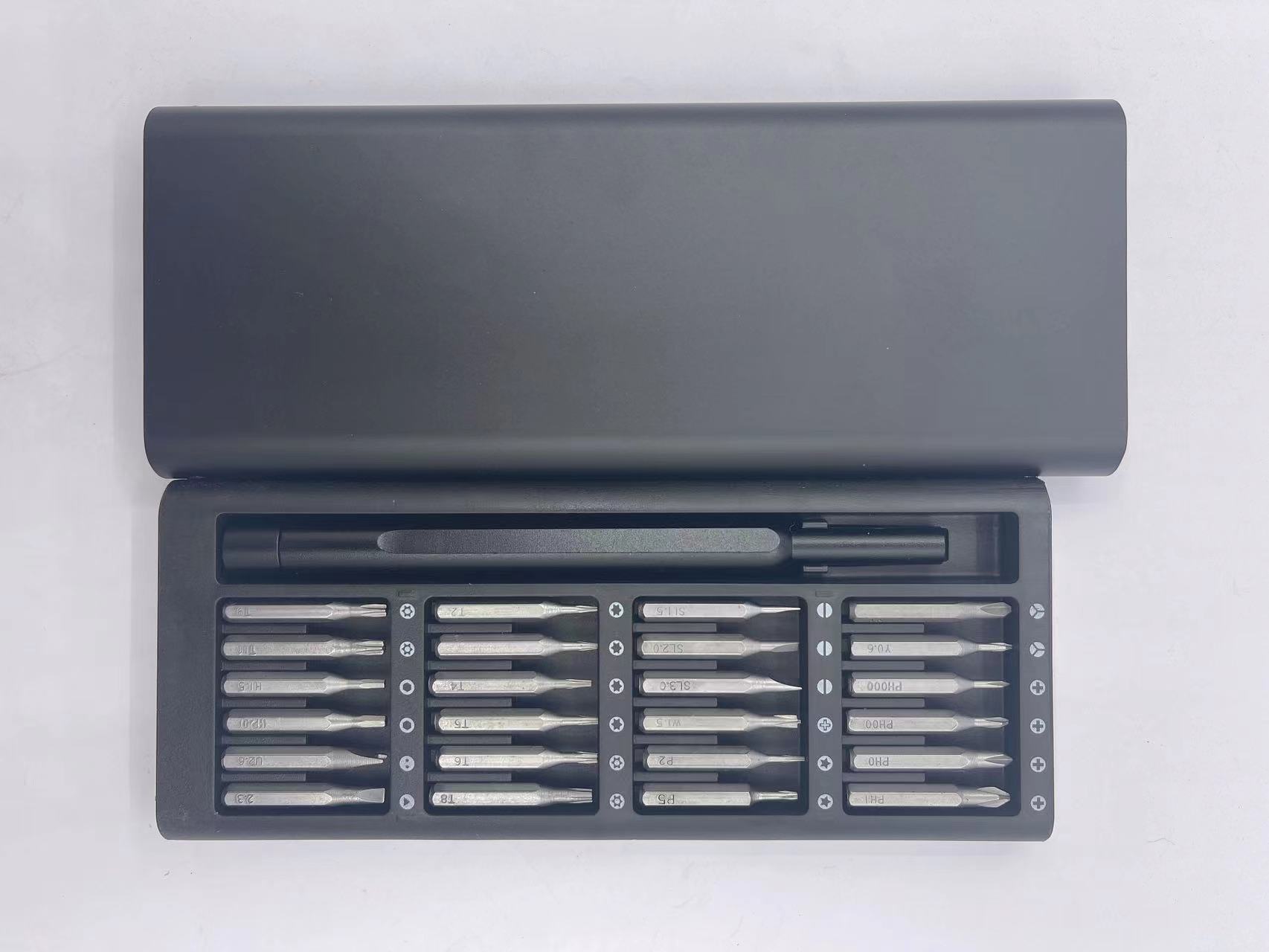 24-in-one screwdriver set, precision repair tool for disassembling mobile phones, computers and glasses, with cross-head aluminum alloy version undefined