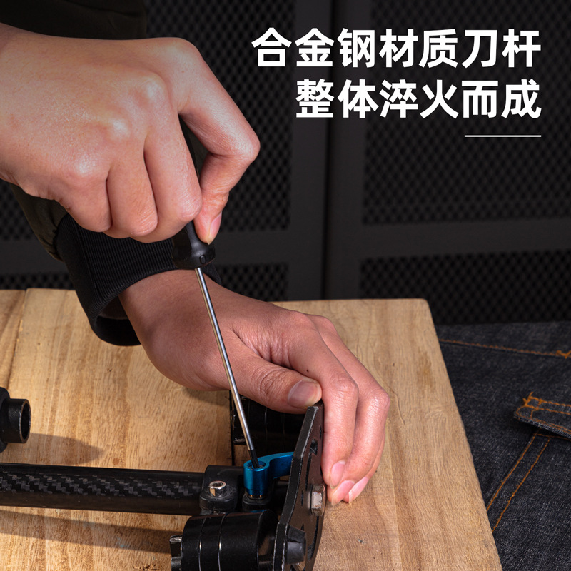 Deli mid-hole patterned screwdriver with magnetic special-shaped rubber handle star-shaped screwdriver, multi-functional portable screwdriver details Picture