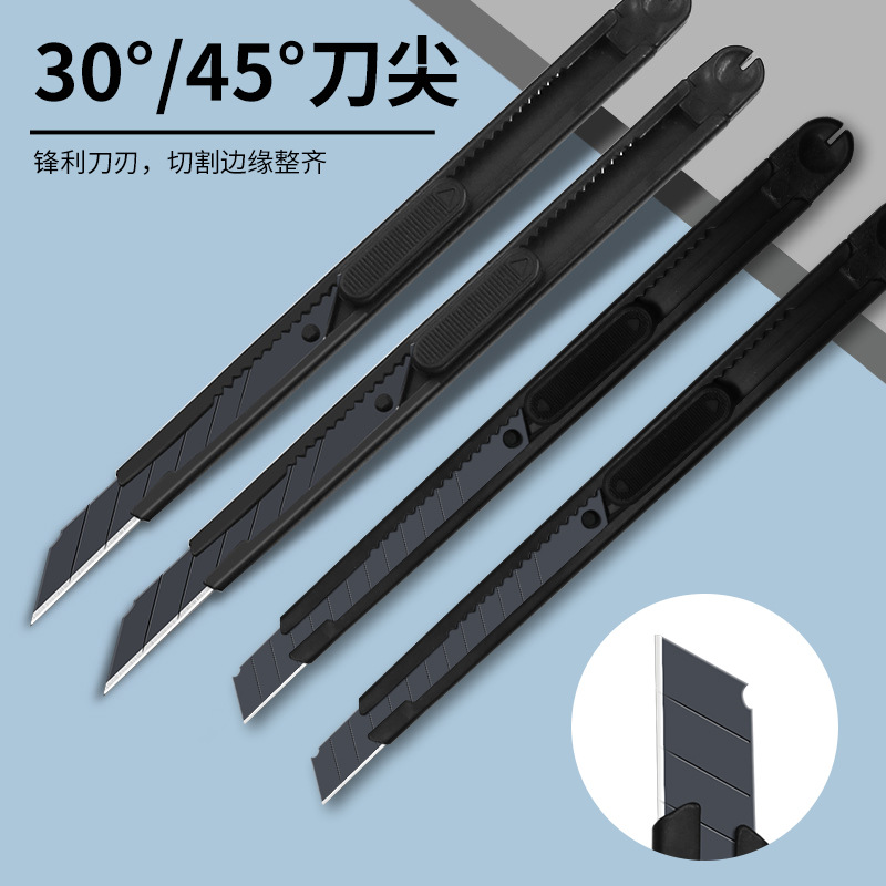 Stainless steel small utility knife, student stationery, hand knife, portable detachable office supplies, metal paper cutter details Picture