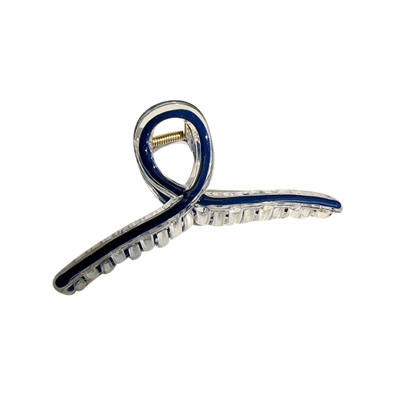 High-end style hairpin at the back of the head, elegant Korean large shark clip, new oil-dripping colored hairpin Item Picture