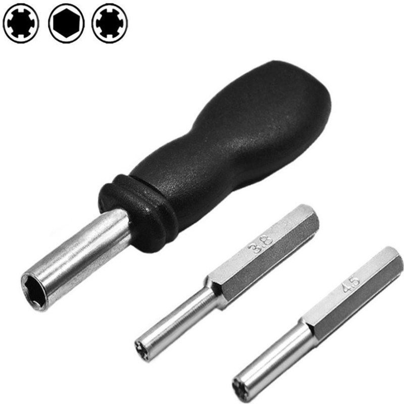 Nintendo NGC N64 cartridge screwdriver Black socket 3.8 4.5mm hexagonal combination disassembly tool full figure