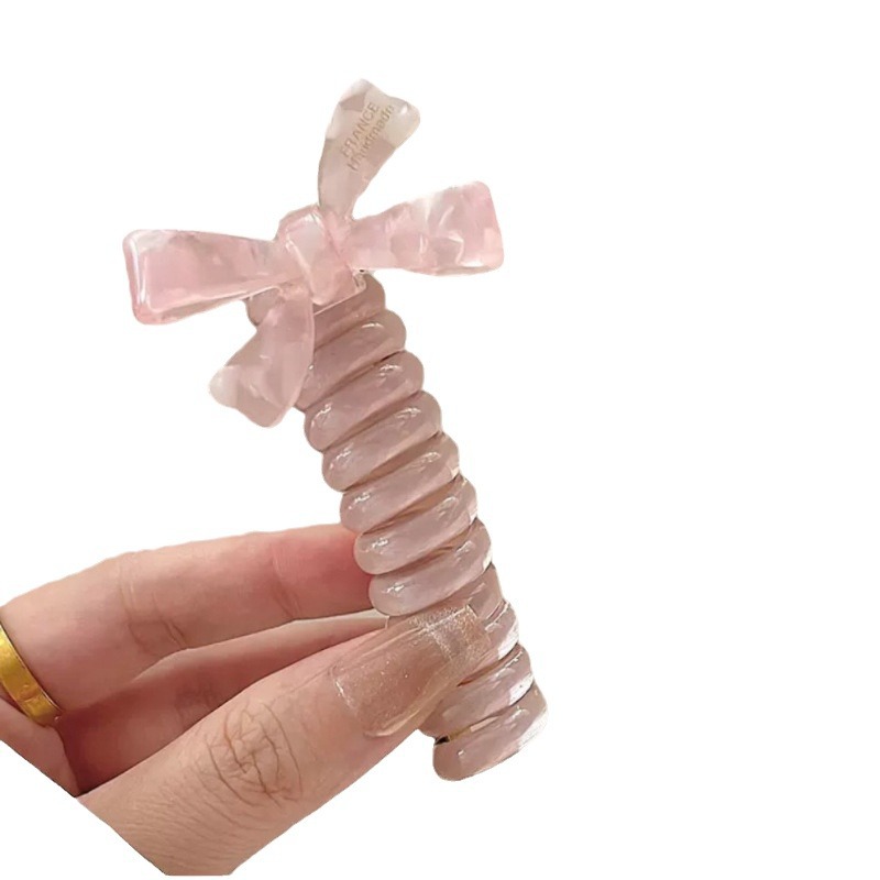 Spring and summer cute bow bubble braid hair braiding wonder, women's 2024 new style high-end telephone line hair tie Item Picture