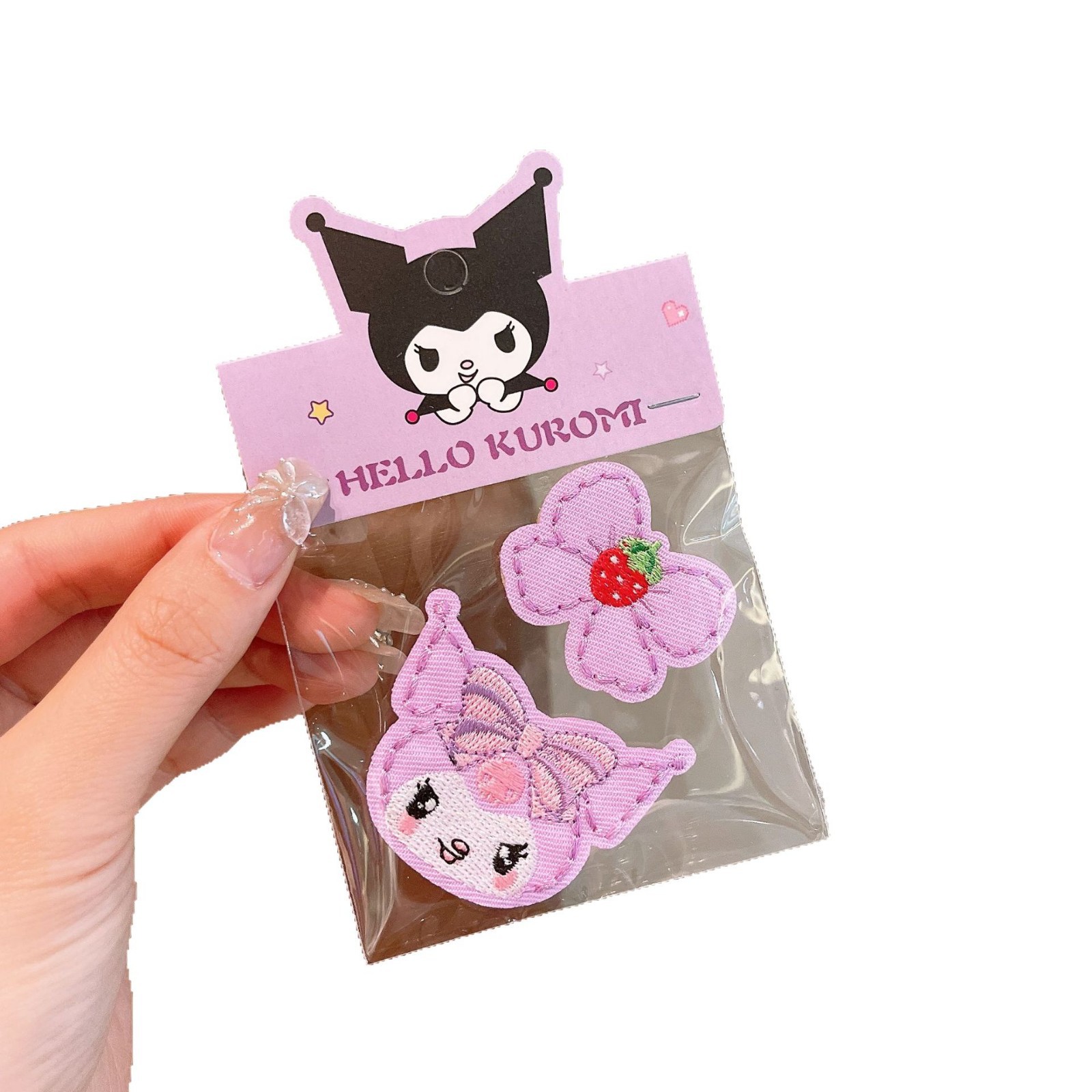 Cartoon Kulomi posted a cute children's hair-trimming tool, a girl's forehead bangs Velcro hairpin without a trace Item Picture