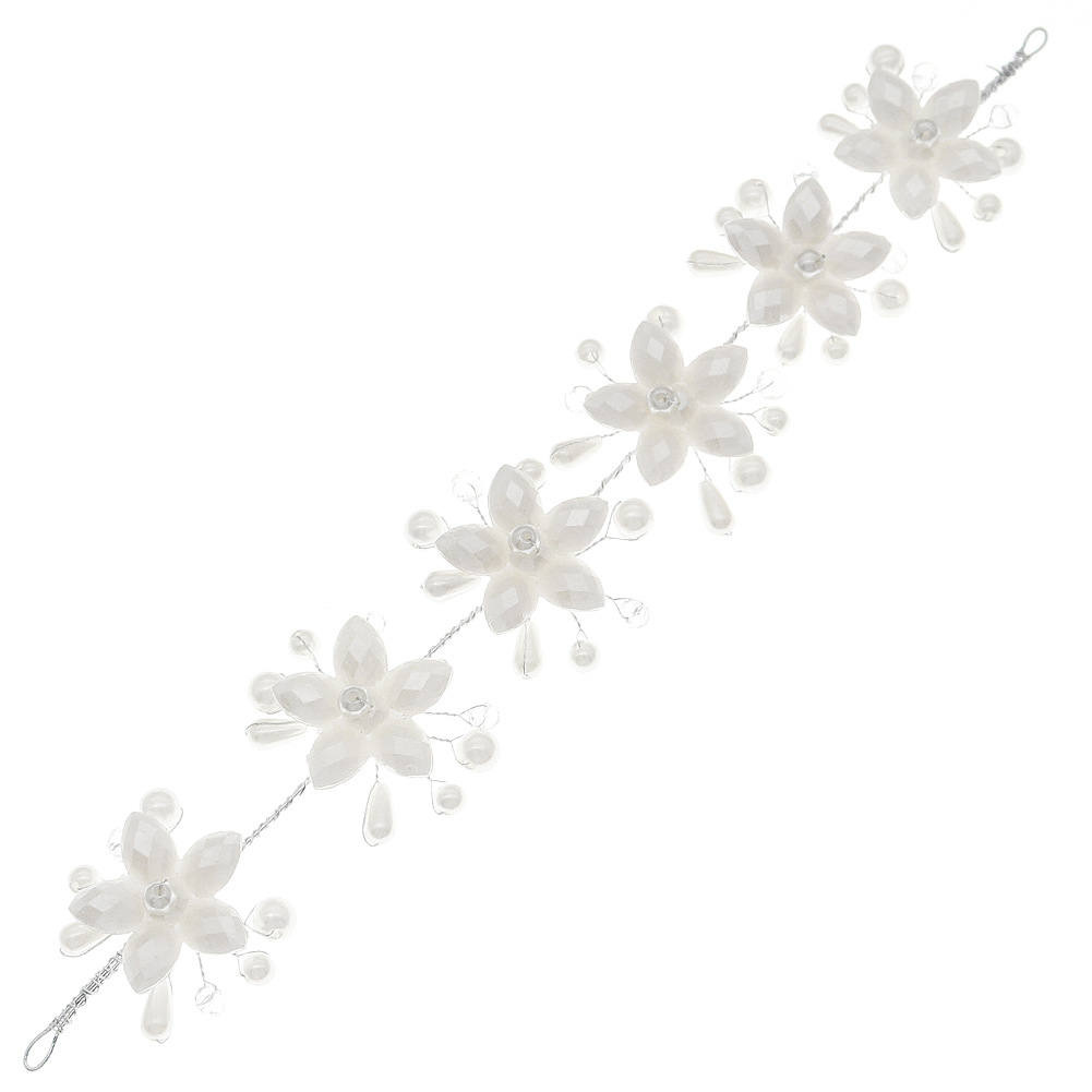 Bride accessories, bridesmaid hair bands, handcrafted pearl headbands, children's photography photo hair accessories, acrylic flower hair bands Item Picture