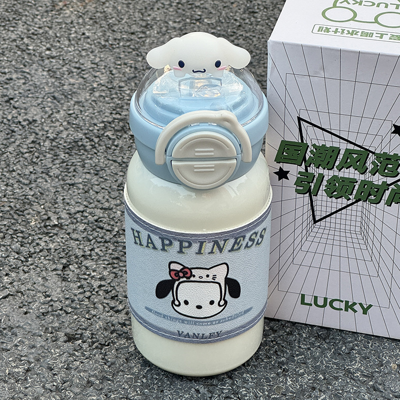 Cute anime cat and dog stickers, insulated cup, student water cup, 316 cup sleeve, portable, high appearance level, small insulated cup Application Scenario