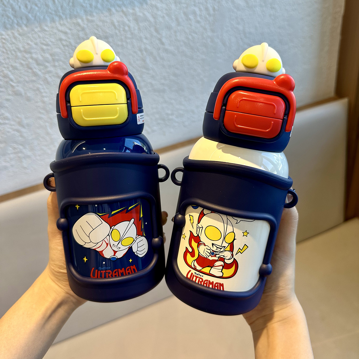 Customized cartoon student and children's water cup, 316 stainless steel food-grade large-capacity intelligent temperature display double-drinking insulated cup details Picture