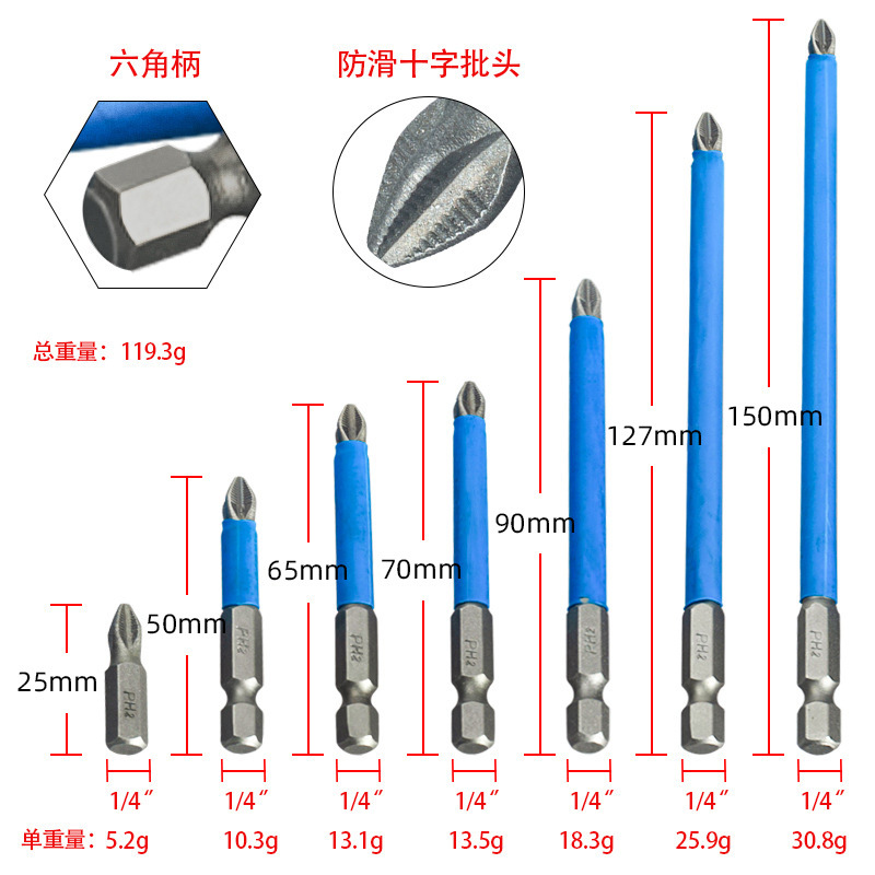 Yunbei cross-head screwdriver, electric air screwdriver, electric screwdriver head, magnetic screwdriver, electric cross-head screwdriver, magnetic for screwing undefined