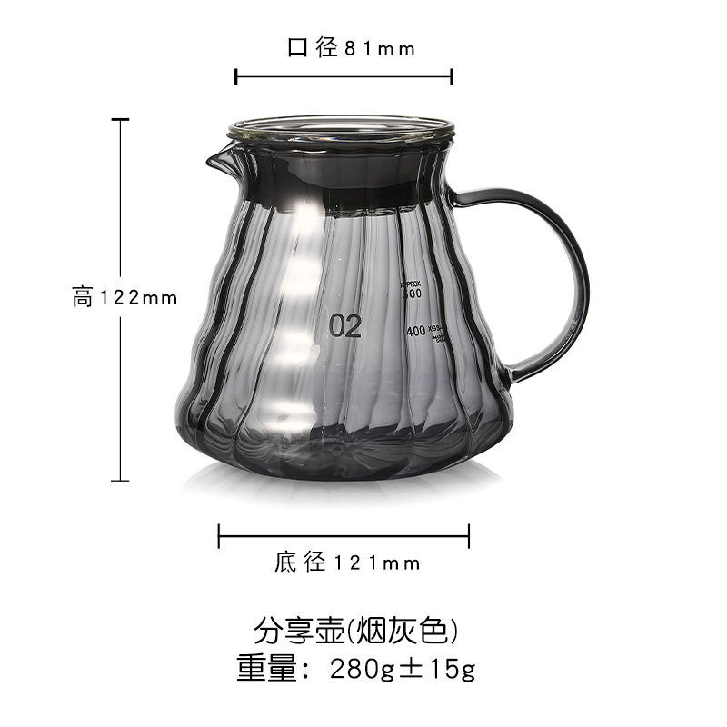 Cloud Pot Glass hand-brewed pot Home coffee Sharing pot V60 heat-resistant glass coffee pot cold brew coffee set Item Picture