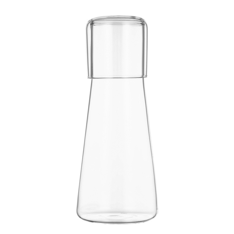 Wholesale high borosilicate cold water cups and kettles, large-capacity handless high-temperature resistant glass drinking water kettles, transparent glass vertical pattern water kettles Item Picture