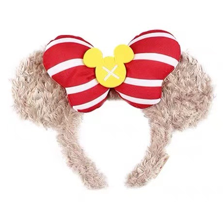 Shirley Rose, cute little bear ears, hairband, plush Duffy bear, bow, face wash, headband, hairpin, Internet celebrity, funny Item Picture