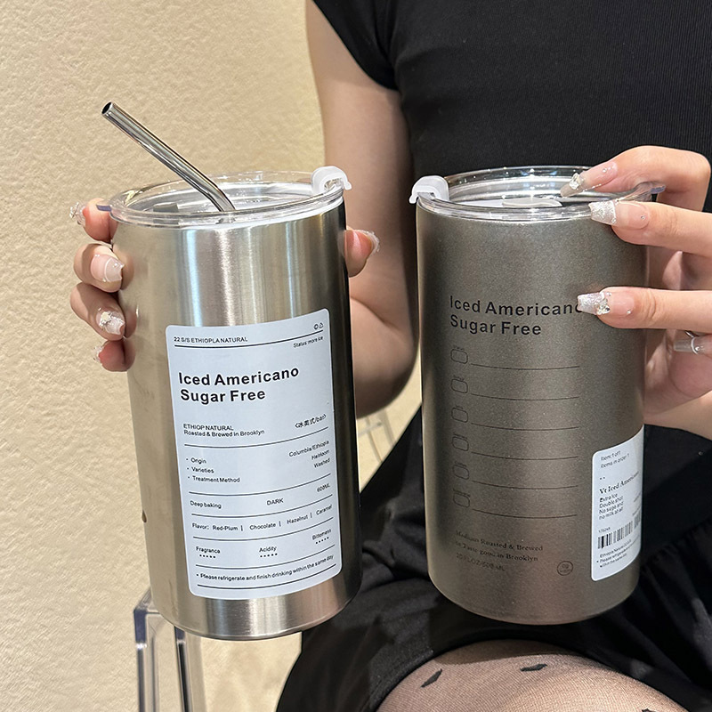 Bingba Cup, 304 stainless steel cold and heat preservation cup, straw cup, large-capacity ins American coffee cup, portable water cup Application Scenario