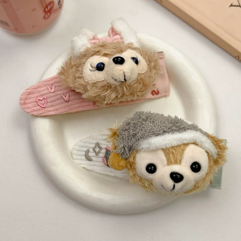 Lazy Shirley, Mei Da Fei, bear hair clip, plush and cute cartoon doll, hair accessory, one-piece clip, Korean-style girlish heart Application Scenario