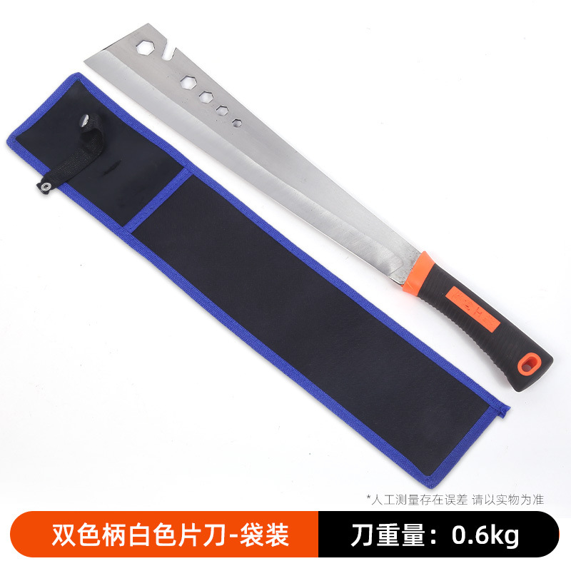 Diesel knife, manganese steel, double-color handle, large knife, woodcutting knife, outdoor tree cutting, agricultural firewood knife, double-cutting mountain opening knife undefined